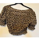 superdown Lexi Smocked Cheetah Animal Print Top Size M Photo 4