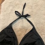 Kona Sol ‎ Bikini Top Women's Size Medium Black Triangle Side Cut Out Top Only Photo 2