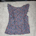 MELLODAY  Blouse Women Large Floral Flutter Sleeve‎ Ruffle Photo 3