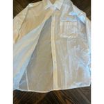 Grade & Gather Oversized Sheer White Button Down Women Medium/Large Beachy Trip Resort Coverup Photo 7