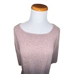 Kim & Cami Women Medium Purple Babydoll Ruffled Peplum Round Neck Sweater Top Photo 1