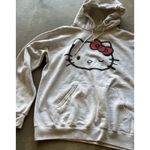 Sanrio Hello Kitty Women’s Sz Large Sweater Hoodie  White Wink Hello Kitty Photo 11