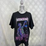 Metallica Oversized Cotton Black Graphic T Photo 4