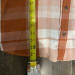 SO Orange Pumpkin Color Plaid Flannel Size L Longsleeve Button Up Shirt Photo 13