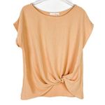 NWT Six/Fifty Do The Twist Top Shirt Cap Sleeves Marigold Size Medium M NEW Photo 0