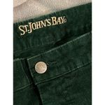 st. john's bay St. John’s Bay Women’s Boot Cut Size 12 TALL Green Corduroy Pants Retro Winter Photo 4