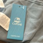 Cupshe Woman’s  Crossover Neck Blouse Blue Size Small Photo 4