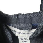 American Eagle Outfitters Tie Front Hoodie Charcoal Gray Tie Dye XL Photo 4