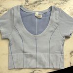 Aerie blue crop workout top Photo 0
