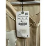 ZARA NEW  Satin Effect Embroidered Jersey Shirt | Women’s S Varsity Photo 7