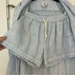 Belle il Fiore Button Down and Shorts Pajama Set M Blue Size M Photo 4