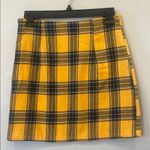 SheIn Plaid Yellow Skirt brand small Photo 0