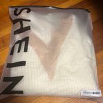 SheIn LUNE Guipure Lace Panel Pointelle Knit Drop Shoulder Sweater Photo 2