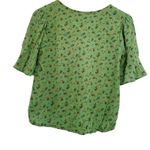 Sanctuary Garden Wrap Floral Top Green V Neck Blouse Size XXS Photo 2