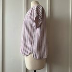 Nine West  Jeans Ref and White Striped V-Neck Top Photo 2