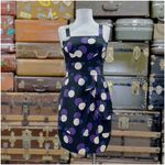 Marc by Marc Jacobs Polka Dot Bubble Dress Womens Size 2 Black Purple Y2K Photo 2