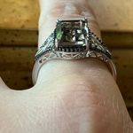 Natural Smoky Quartz Sterling Silver Solitaire Ring Size 10 Photo 1