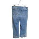 NYDJ  Not Your Daughter's Jean Floral Embroidered Flare Jeans Medium Wash Size 12 Photo 1