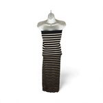 J.Crew Cyan Striped black White Strapless Knit Maxi Tube Dress L Resort Wear Photo 4
