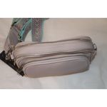 SG SUGU Brooklyn Triple Zip Camera Crossbody Bag with Adjustable Webbing Strap Gray Photo 4