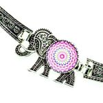 Boho Elephant Rhinestone Silver Photo 1