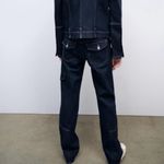 ZARA NWT TRF Slim Cargo Jeans sz 2 Photo 6