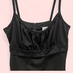 Cute vintage 90’s black metallic stripe lace camisole suit top luxury suit Photo 1