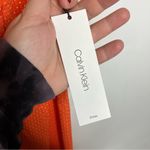 Calvin Klein  orange & white checkered dress straight fitted style size 14‎ new Photo 3