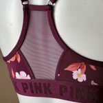 PINK - Victoria's Secret PINK VS | Purple Floral Mesh Racerback Sports Bra Sz S Photo 4