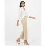 Spanx  Stretch Twill Cropped Khaki Wide‎ Leg Pant Size Medium Tan Photo 3