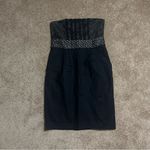 Loft NWT Ann Taylor  Dress Sz 12 Tall Black Eyelet Strapless Cocktail Party Dress Photo 1