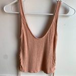Urban Outfitters  Peach Ribbed Lace Up Side Cropped Tank Top Photo 5