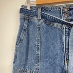 Abercrombie & Fitch Mom Jean High Rise Button Fly Jeans Womens 27 Belted Blue Photo 4