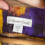 Coldwater Creek Abstract Jacket Size 14 Yellow Purple Artsy Boho Office Career Photo 5