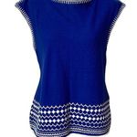 Banana Republic Cobalt Blue Embroidered Sleeveless Top Size Small Photo 0