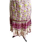 Anthropologie Chaudry Raga Madi Dress Floral Spring Print Beaded Medium Purple Photo 5