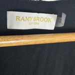 Ramy Brook Women's M Regina Cap Sleeve Bodysuit Black Flocked Velvet Dot Print Photo 1