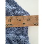 Nicole Miller  1 piece Swimsuit Size Small Blue Crochet Swimdress Festival Photo 15