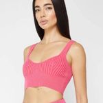 Maniere De Voir NWT  Pink Ribbed Contour Crop Top Photo 1