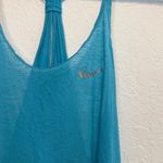Nike Dri-Fit Aqua Blue Racerback Tank Top Lightweight Breathable Size L Workout Photo 3