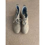 Bongo Women's Ankle Boots Lace-Up Suede Quilted Zipper Detail Tan Casual Photo 2