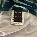 SheIn Marble Print Drawstring Hem Bodycon Skirt, Green/White/Blue, Size XS, NWOT Photo 9