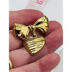 Bow and dangle heart brooch 1980’s Avon Gold Photo 6