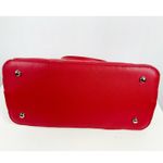 Badgley Mischka  Red Quilted Satchel with Studded Detail Purse Handbag Photo 4