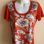 Tory Burch Pima Cotton Flower Print T Tee Shirt S Photo 8