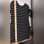 Arizona Jeans Arizona Jean CO. Dress 3/4 Sleeve Black White Striped Dress Photo 7