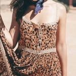 Boutique Saphari Tan/Black Leopard Print Boho Tie Waist Maxi Dress Photo 4