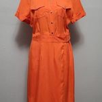 Ny&co NY& orange faux wrap shirtdress size large Photo 0