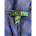 Lauren Ralph Lauren Top Womens Large XL Blue Multicolor Stripe V Neck Blouse Photo 3