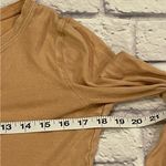 Free People  we the free long sleeve peach orange tan ribbed Henley Top XS Photo 2